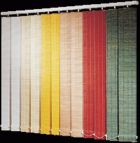 Vertikální žaluzie látkové, PVC, AL